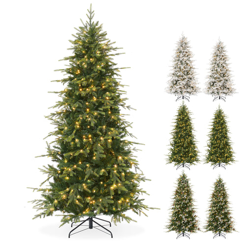 Pre-Lit Slim Aspen Fir Artificial Holiday Christmas Tree with Stand